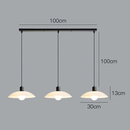 Minimalistisk hvid glas pendel