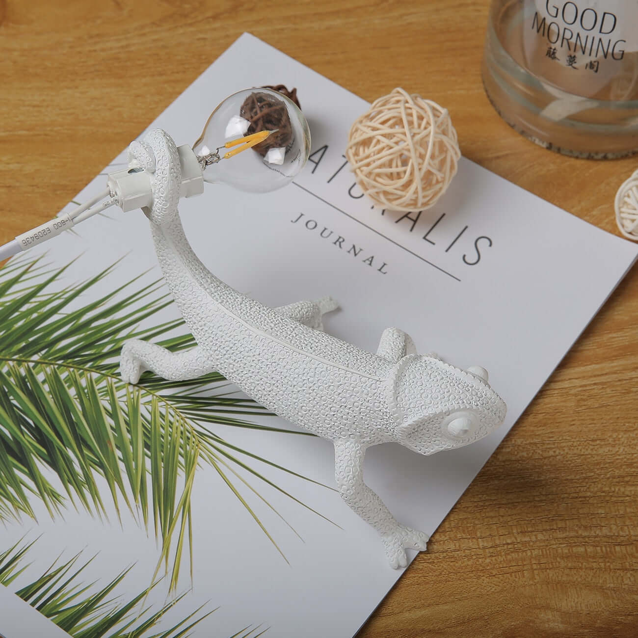 Dekorativ Bordlampe med Firben