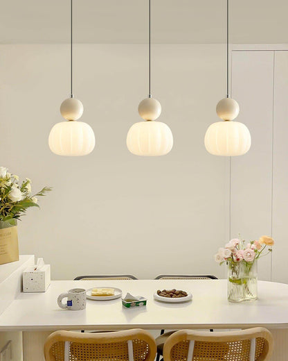 Elegant Græskarformet Pendellampe - 14cm