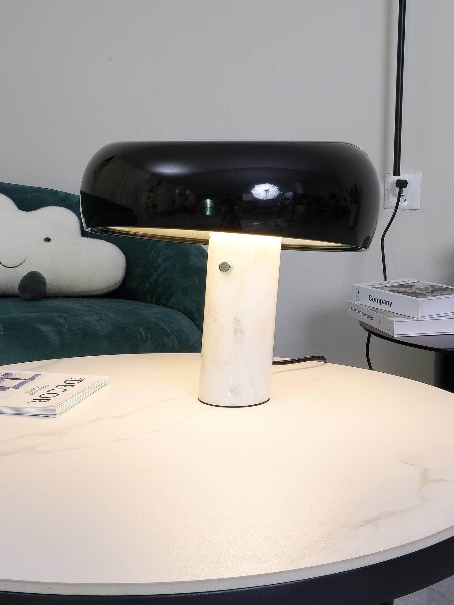 Elegant Marmor Bordlampe 28/40cm