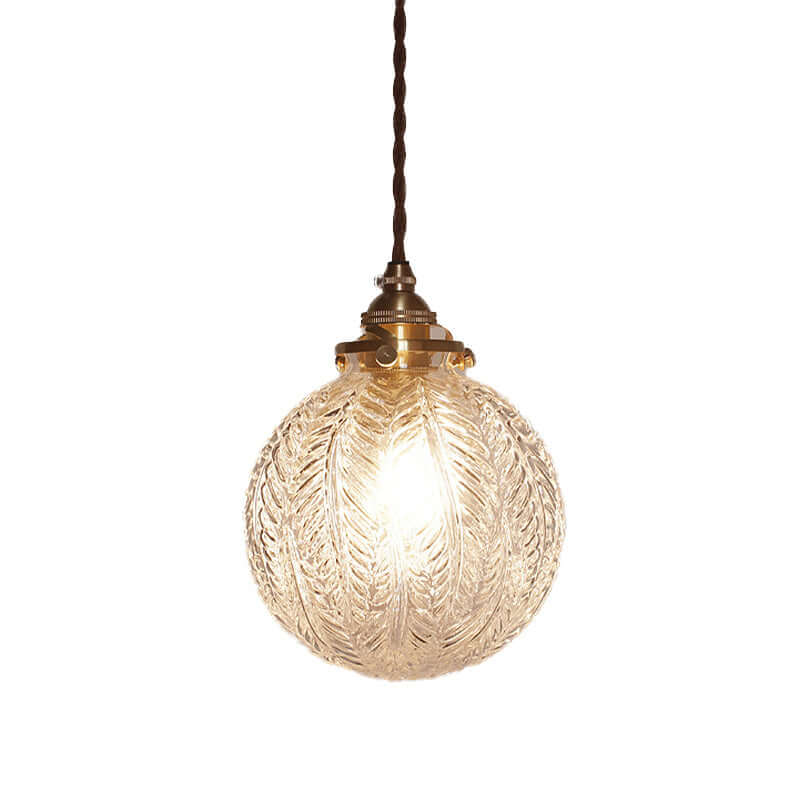 Elegant Sfærisk Glas Pendellampe - Dia 15cm