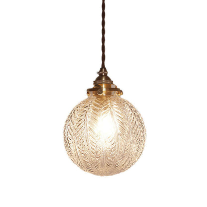 Elegant Sfærisk Glas Pendellampe - Dia 15cm