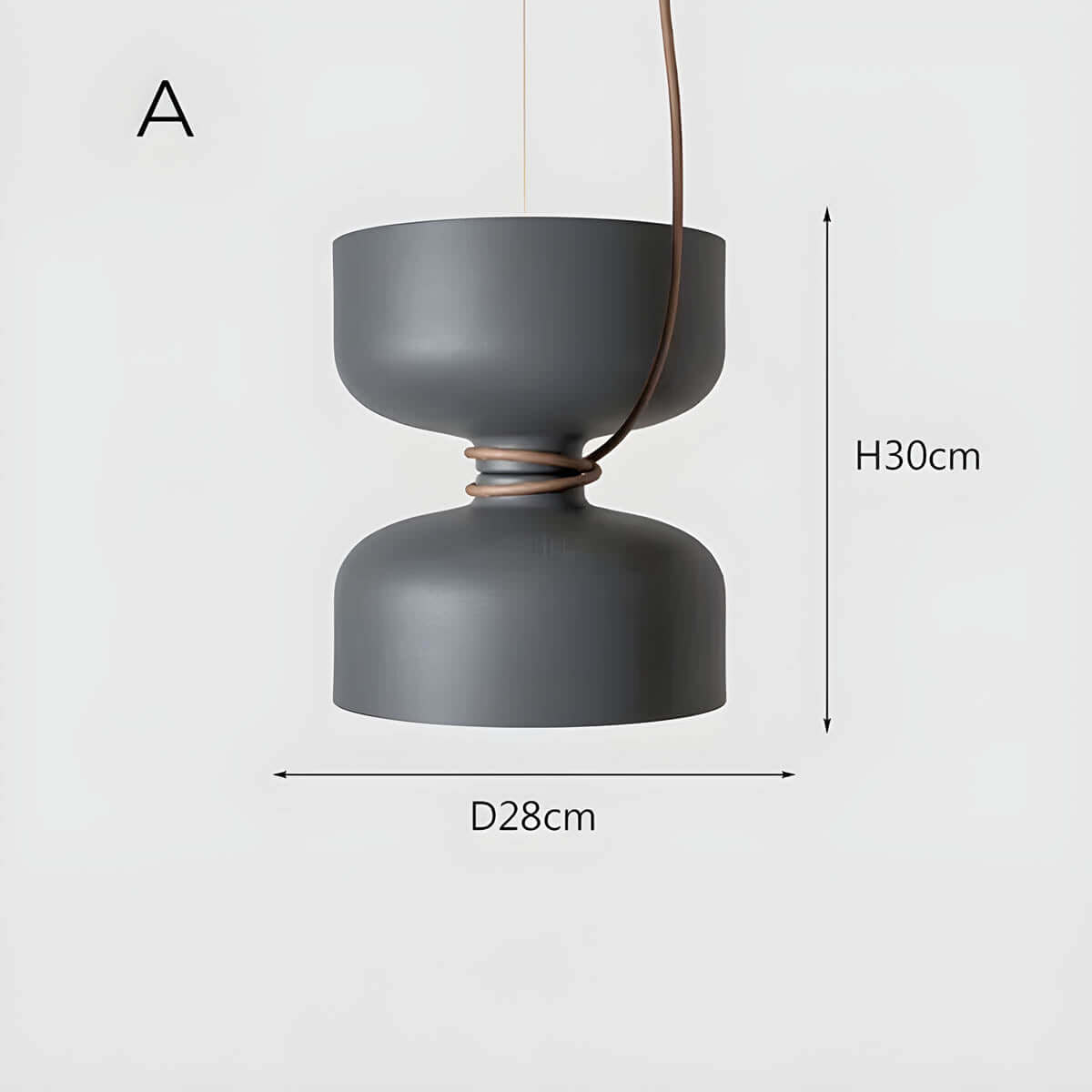 Geometrisk Pendellampe i Sort, Hvid & Grå