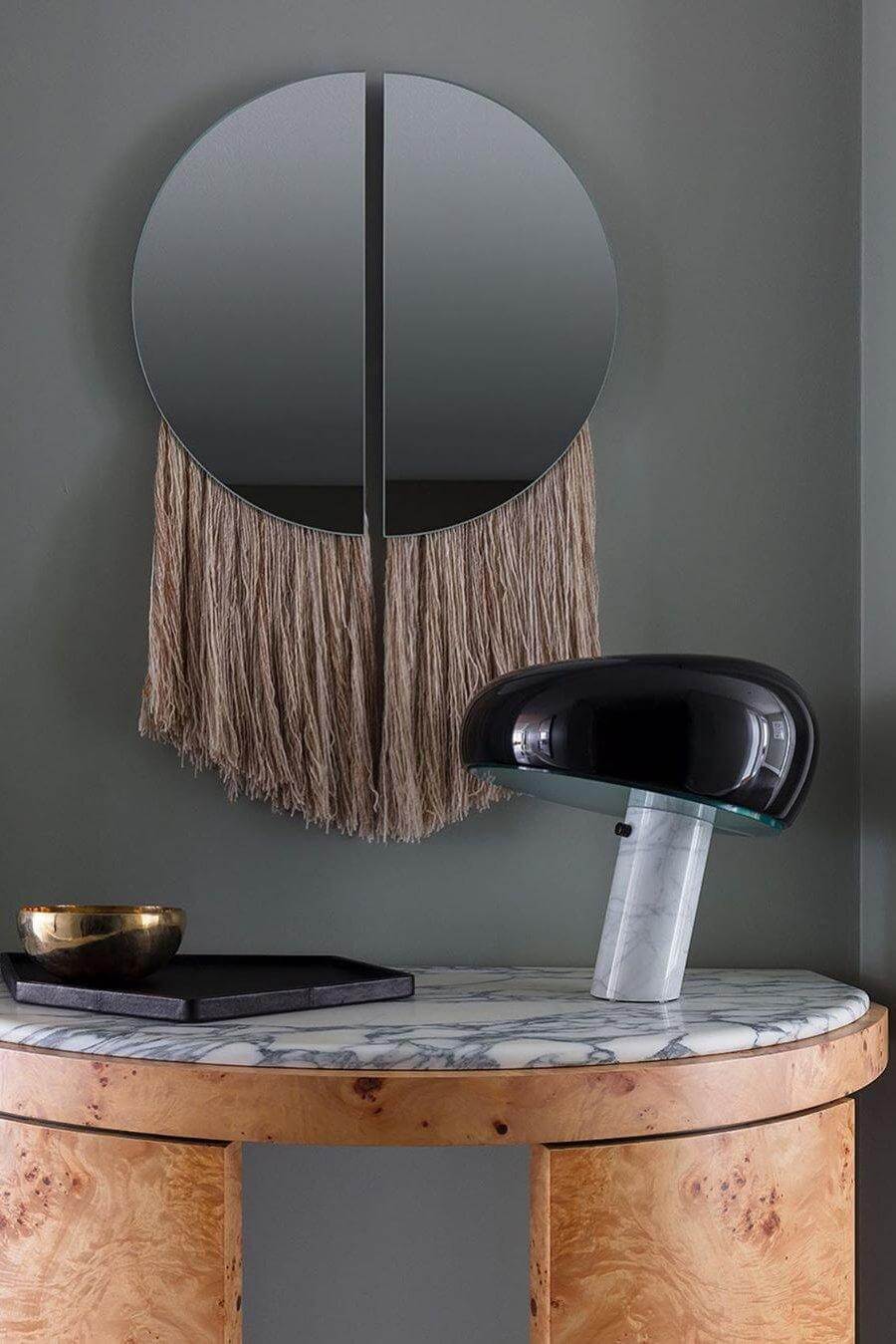 Elegant Marmor Bordlampe 28/40cm