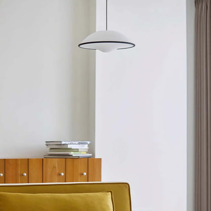 Moderne UFO Pendellampe i Akryl & Metal - Ø45cm
