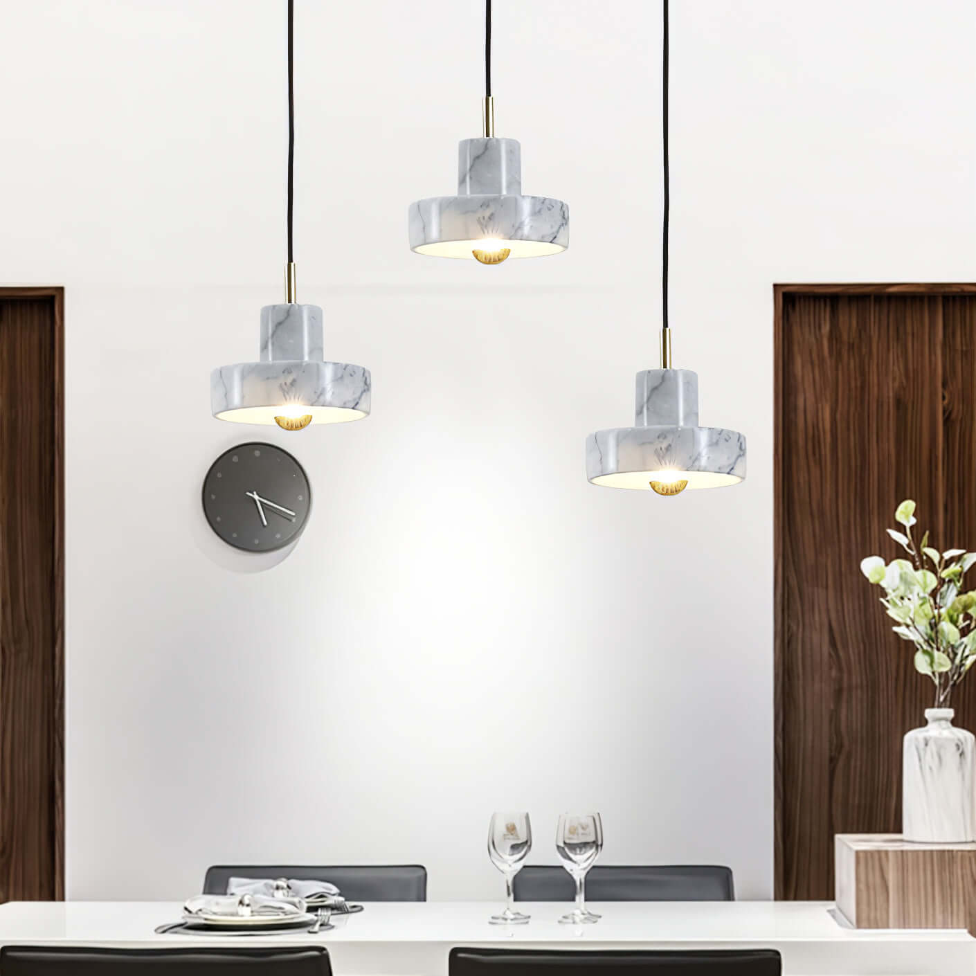 Elegant Marmor Pendellampe - Dia 18cm