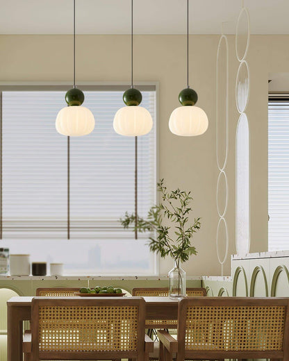 Elegant Græskarformet Pendellampe - 14cm