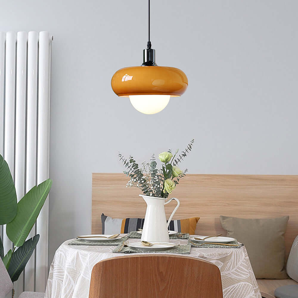 Elegant Kaffe-Glas Pendellampe - Modern Design