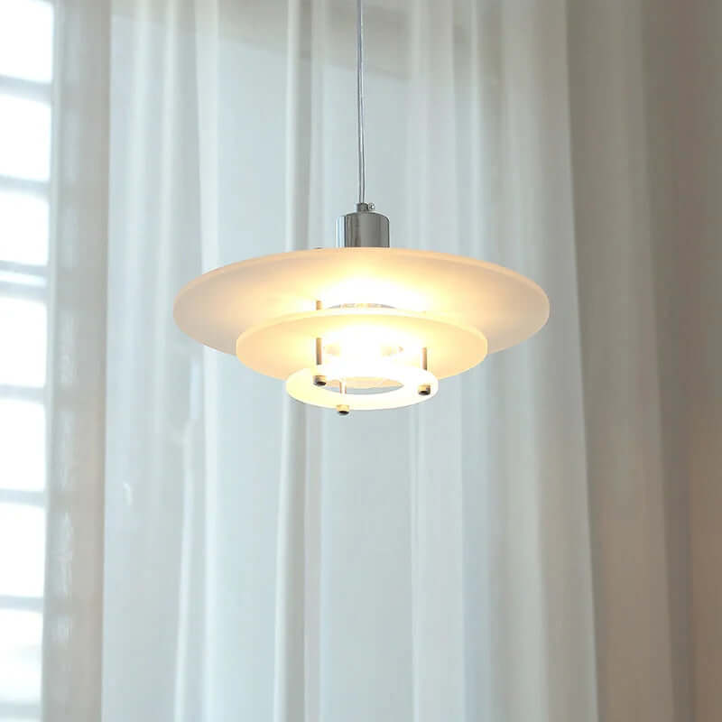 Moderne UFO-formet akryl pendellampe