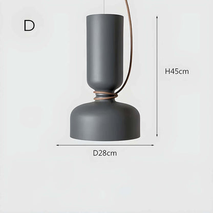 Geometrisk Pendellampe i Sort, Hvid & Grå