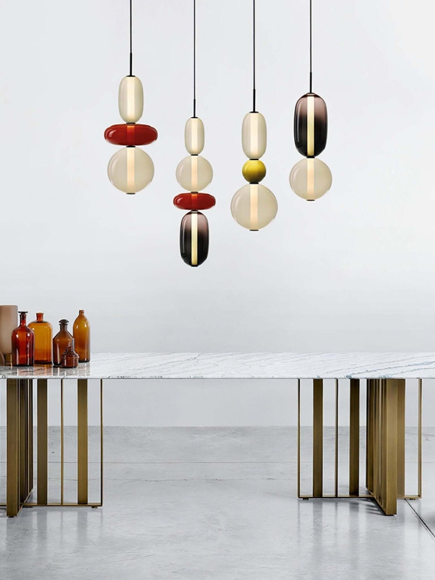 Farverig Glas Pendel - Moderne Designlampe