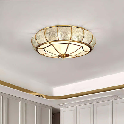 Loftslampe i Tekstureret Glas