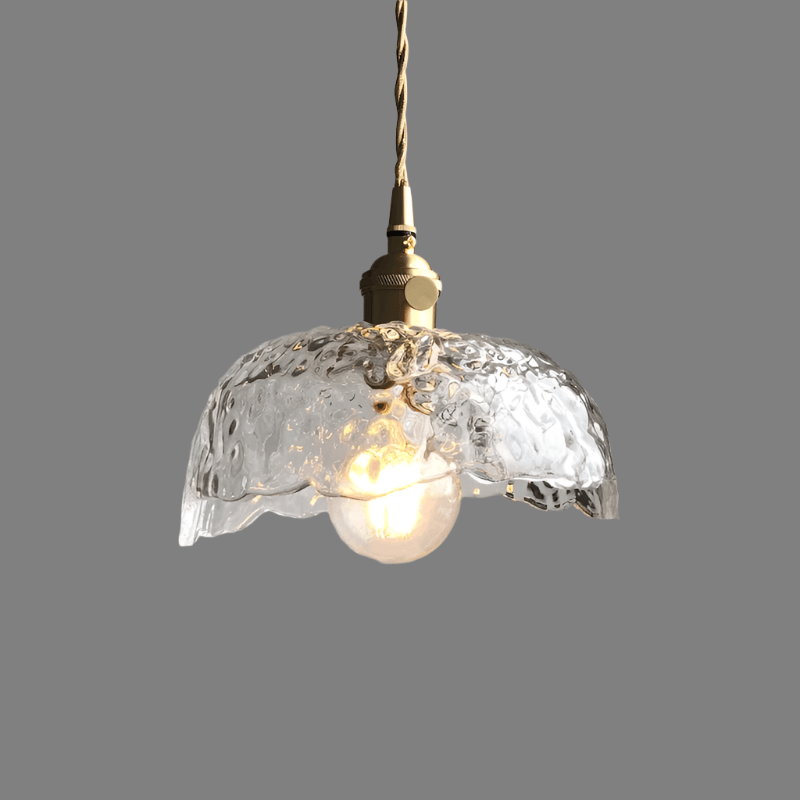Elegant Messing & Glas Pendel - 20cm