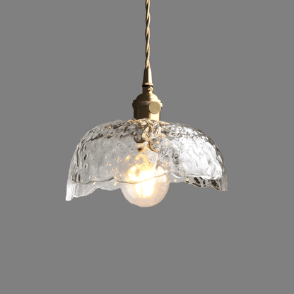 Elegant Messing & Glas Pendel - 20cm