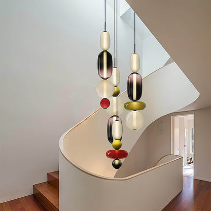 Farverig Glas Pendel - Moderne Designlampe