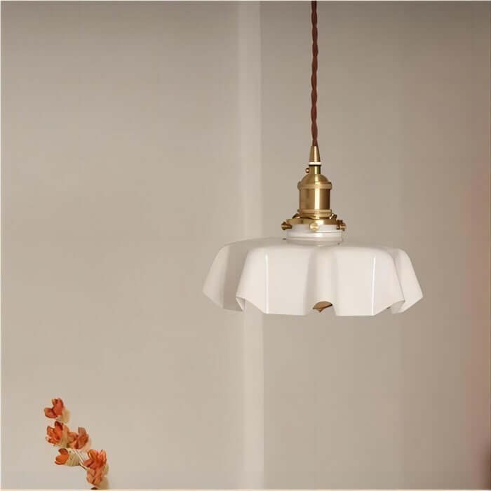 Elegant Retro Blomsterlampe i Glas