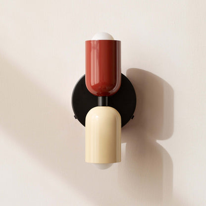 Retro Dobbelt Væglampe i Metal