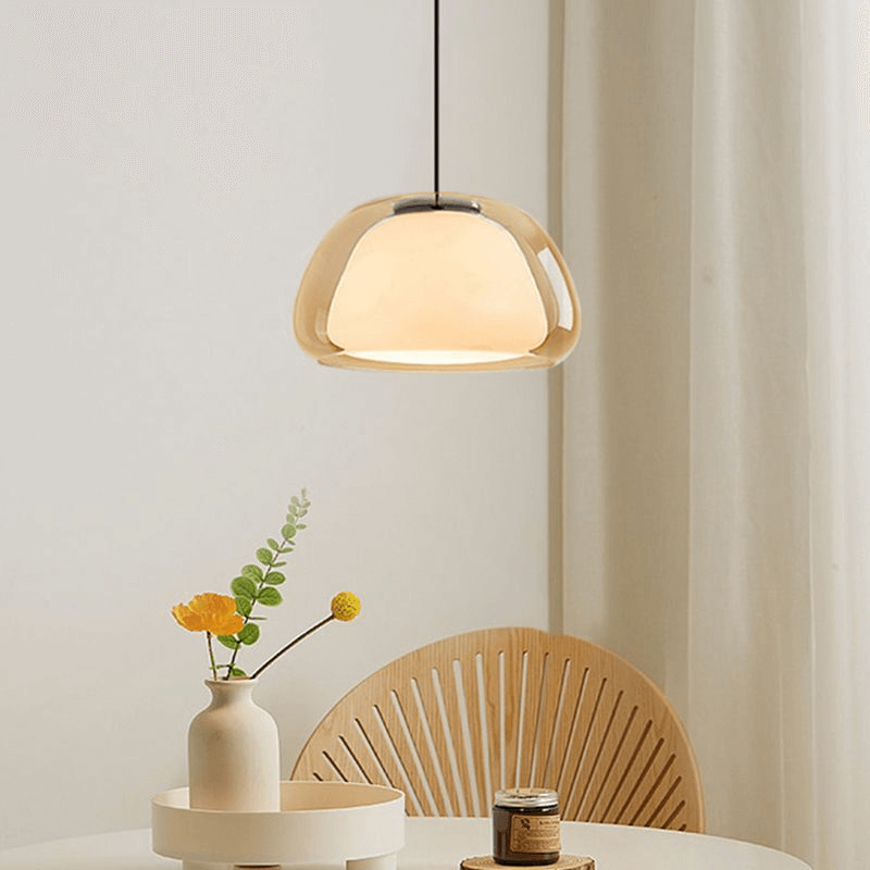 Elegant Jelly Pendellampe i Mælkeglas