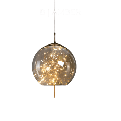 Elegant Pendel i Brunt Glas | 3 Størrelser