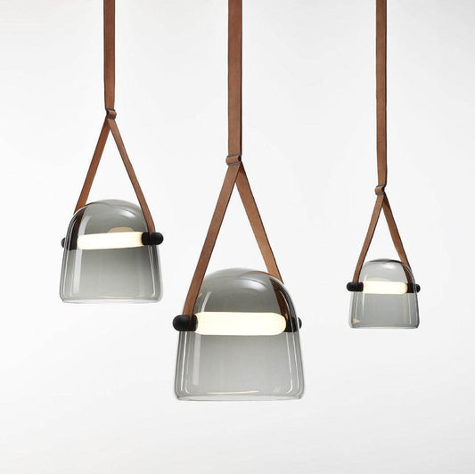 Elegant Pendellampe i Metal og Glas - 20cm