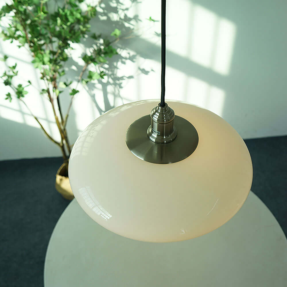Elegant Hvid Glas Pendel - Moderne Design