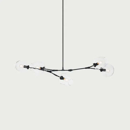 Moderne Sputnik Lysekrone i Bobleglas