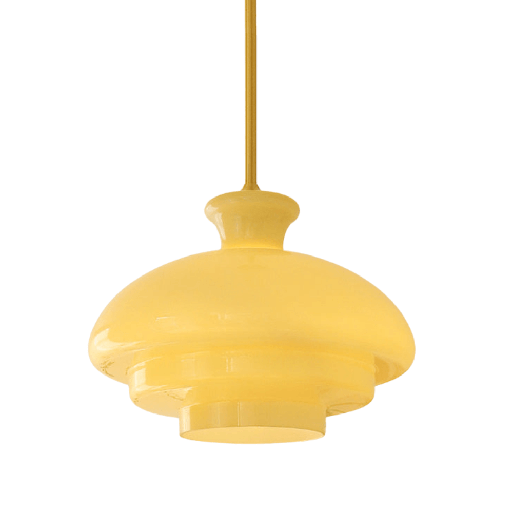 Elegant Cremefarvet Glas Pendellampe