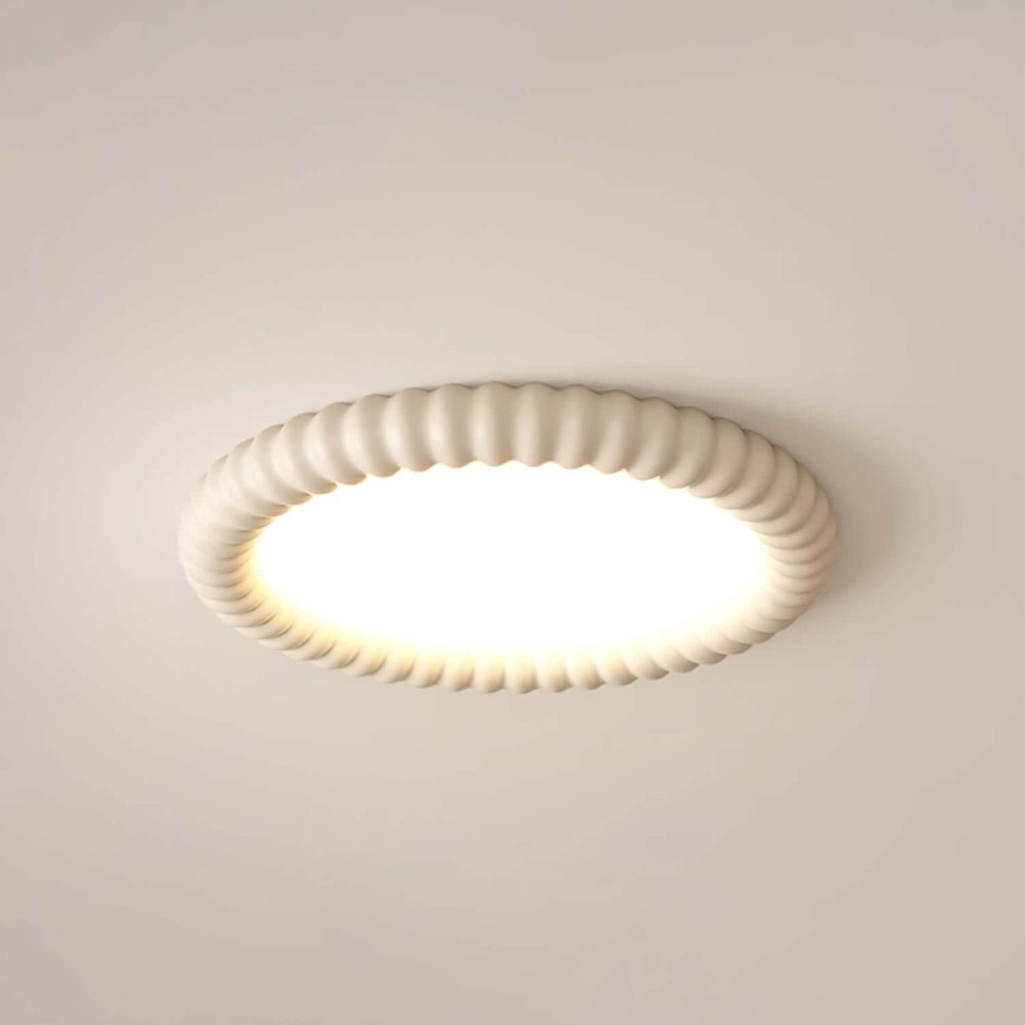 Modern LED Loftlampe med Bølget Design, 50cm