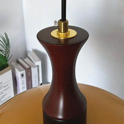 Ravfarvet Retro Glas Pendellampe - 30cm
