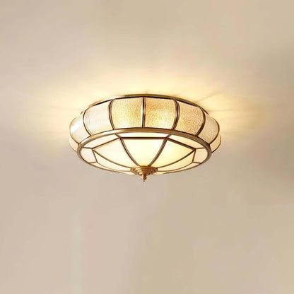 Loftslampe i Tekstureret Glas