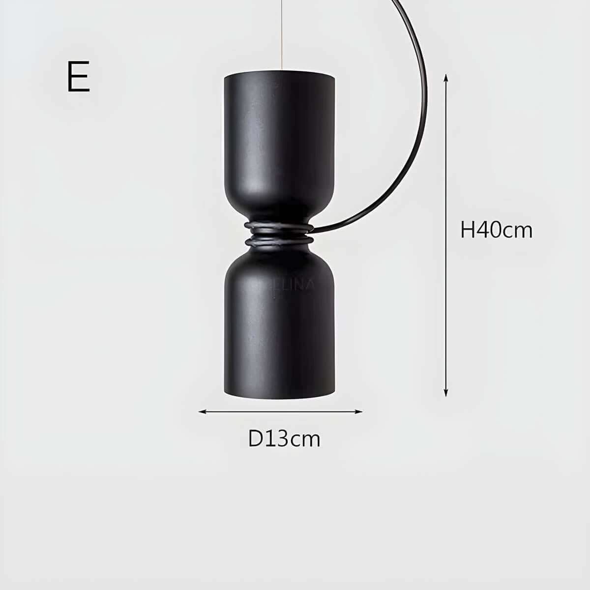 Geometrisk Pendellampe i Sort, Hvid & Grå