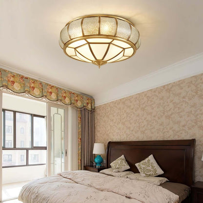 Loftslampe i Tekstureret Glas