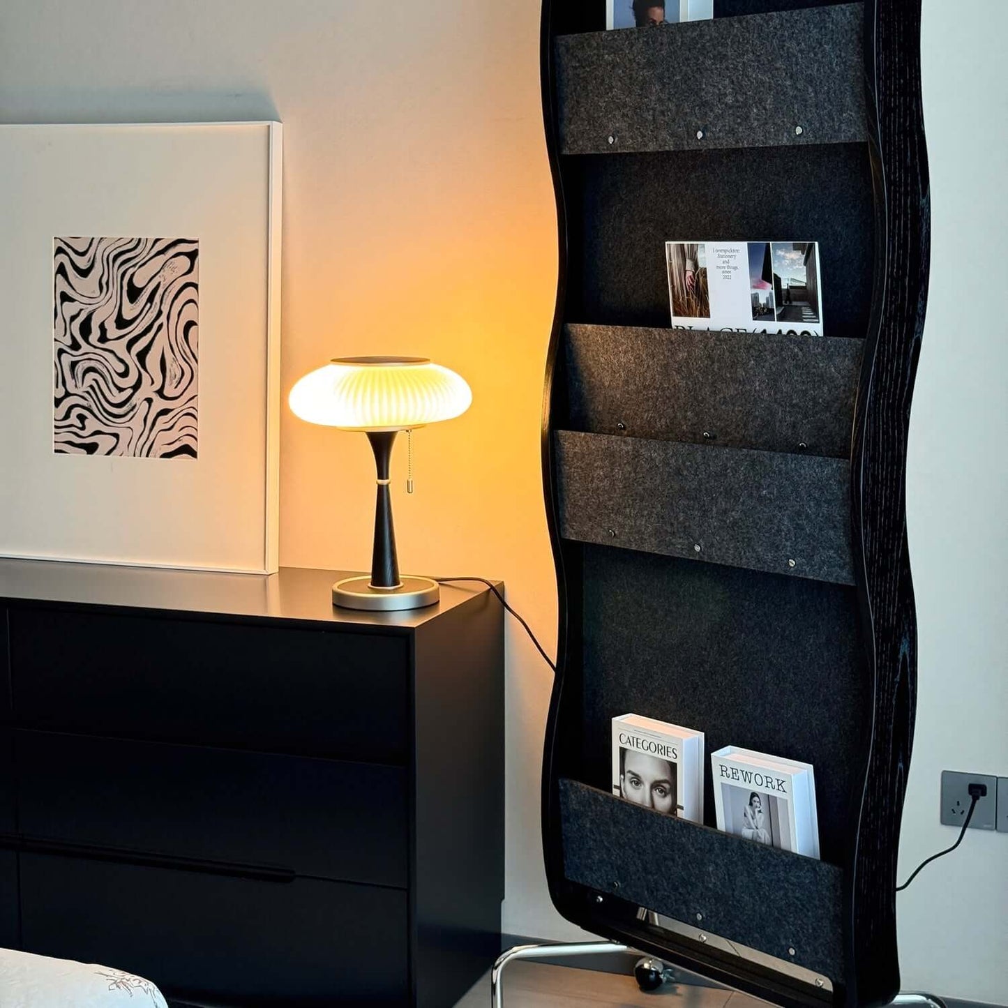 Elegant Bordlampe i Svampeform - 36cm