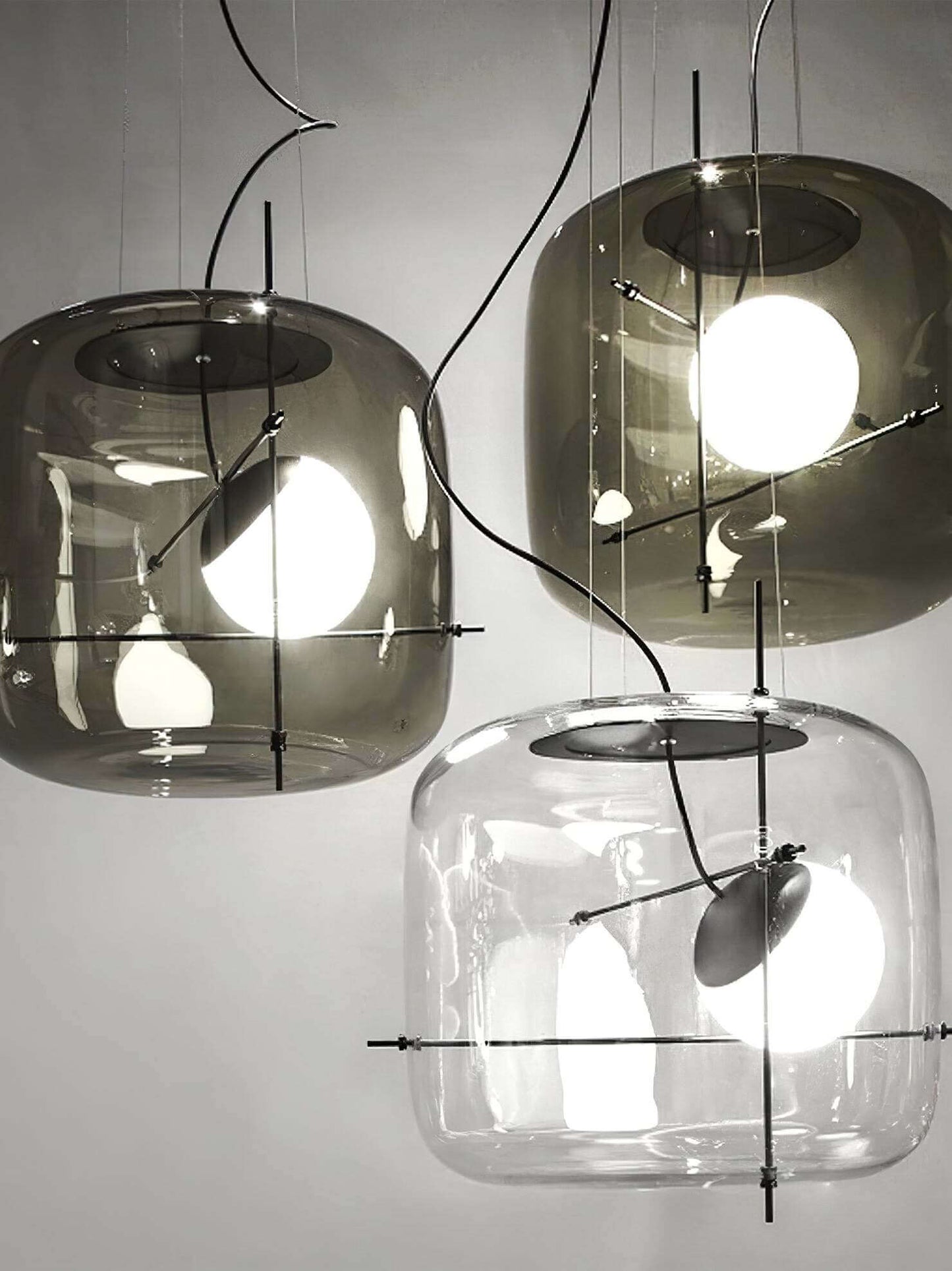 Elegant Glas Pendellampe - 30cm