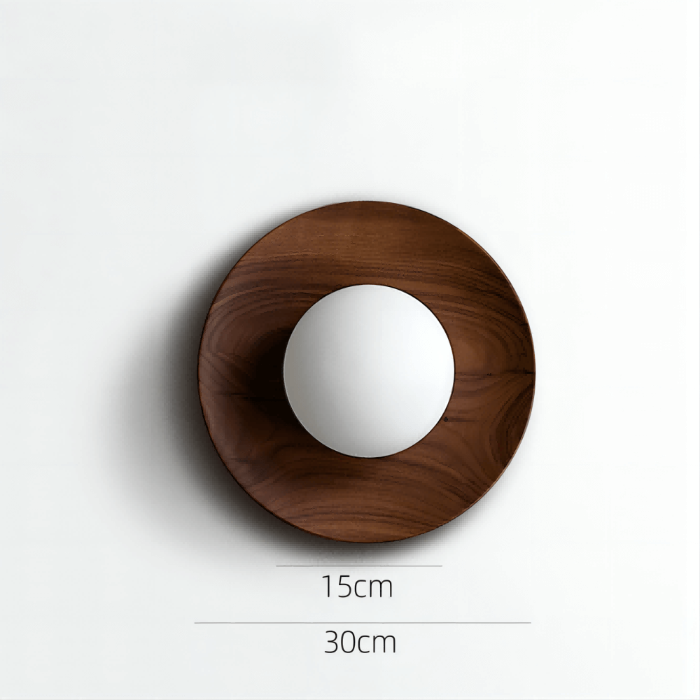 Elegant Trævæglampe i Hvidt - Minimalistisk Design