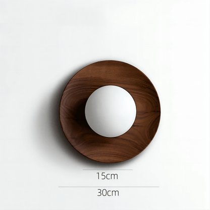 Elegant Trævæglampe i Hvidt - Minimalistisk Design