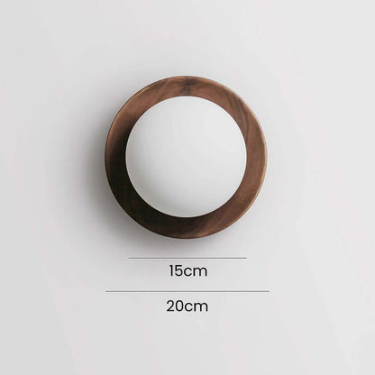 Elegant Trævæglampe i Hvidt - Minimalistisk Design