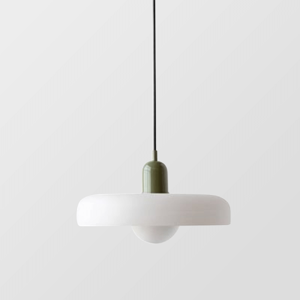 Farvet Glas Pendellampe - Bauhaus Design