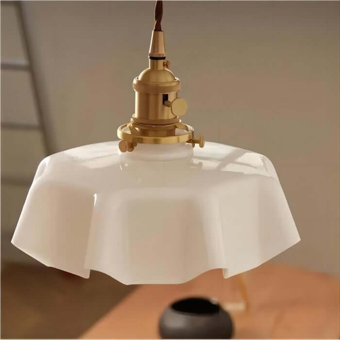 Elegant Retro Blomsterlampe i Glas