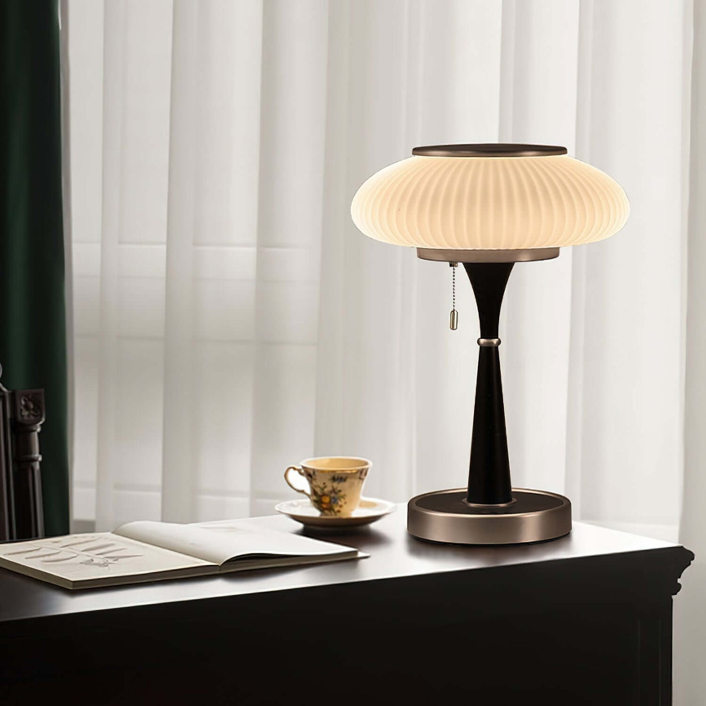 Elegant Bordlampe i Svampeform - 36cm