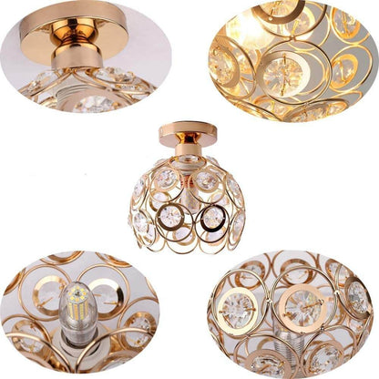 Luksus Guld Kugle Loftslampe | Elegant Design
