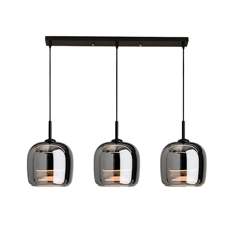 Elegant Sort Glas Pendellampe