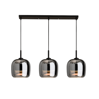 Elegant Sort Glas Pendellampe