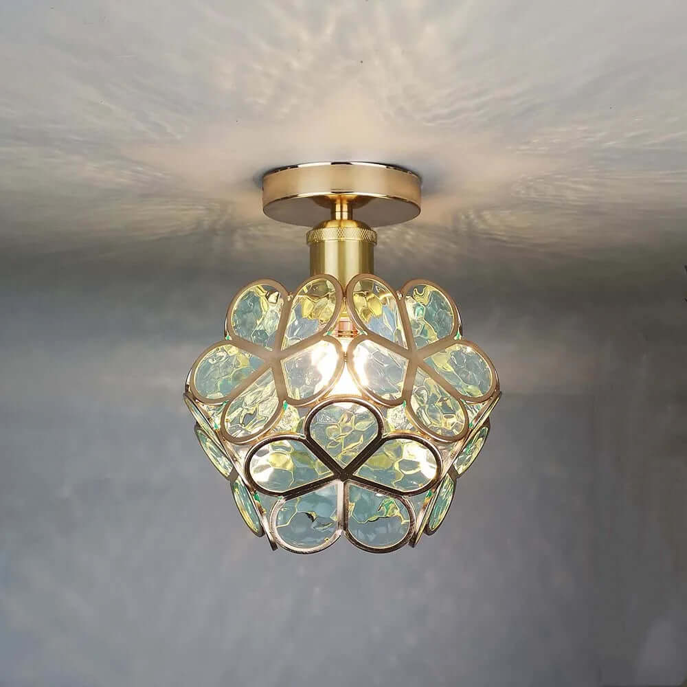 Elegant Blomsterglas Loftslampe