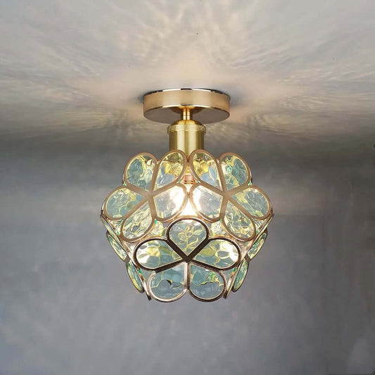 Elegant Blomsterglas Loftslampe