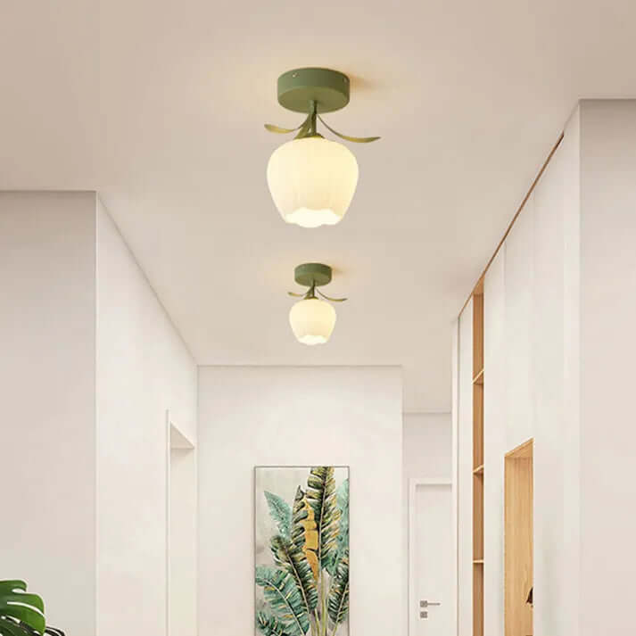 Tiffany Blomster Loftslampe i Mini Format