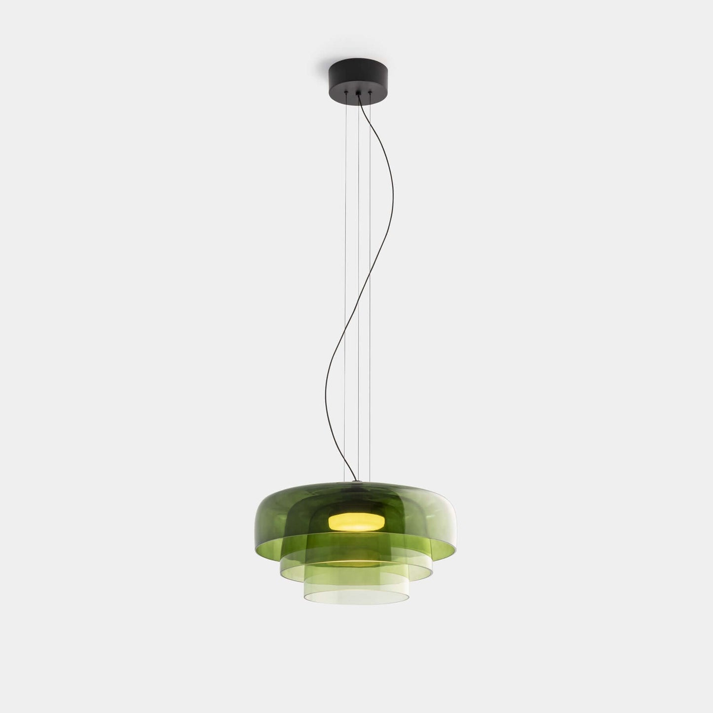Elegant Glasloftlampe med LED | Justerbar
