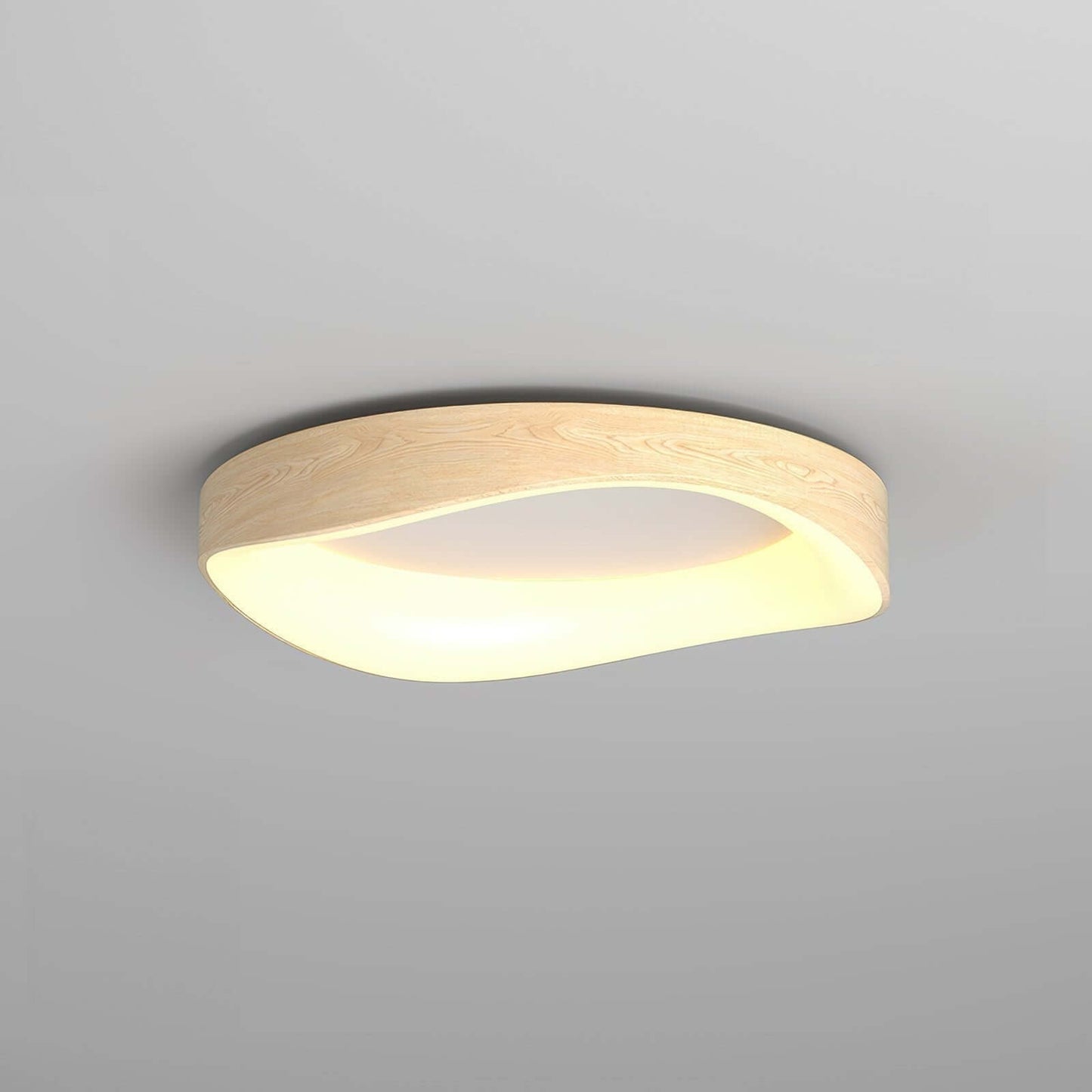 Moderne LED Loftslampe i Trædesign - 40/50/60cm