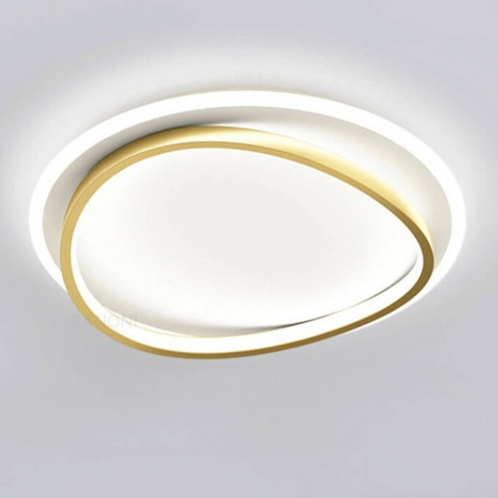 Elegant Loftslampe i Sort/Guld