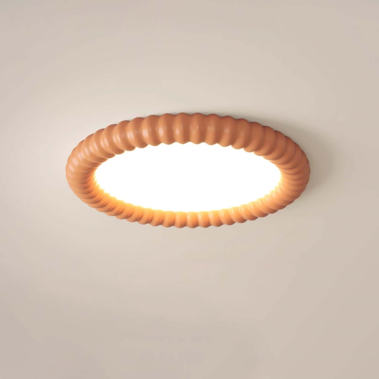 Modern LED Loftlampe med Bølget Design, 50cm
